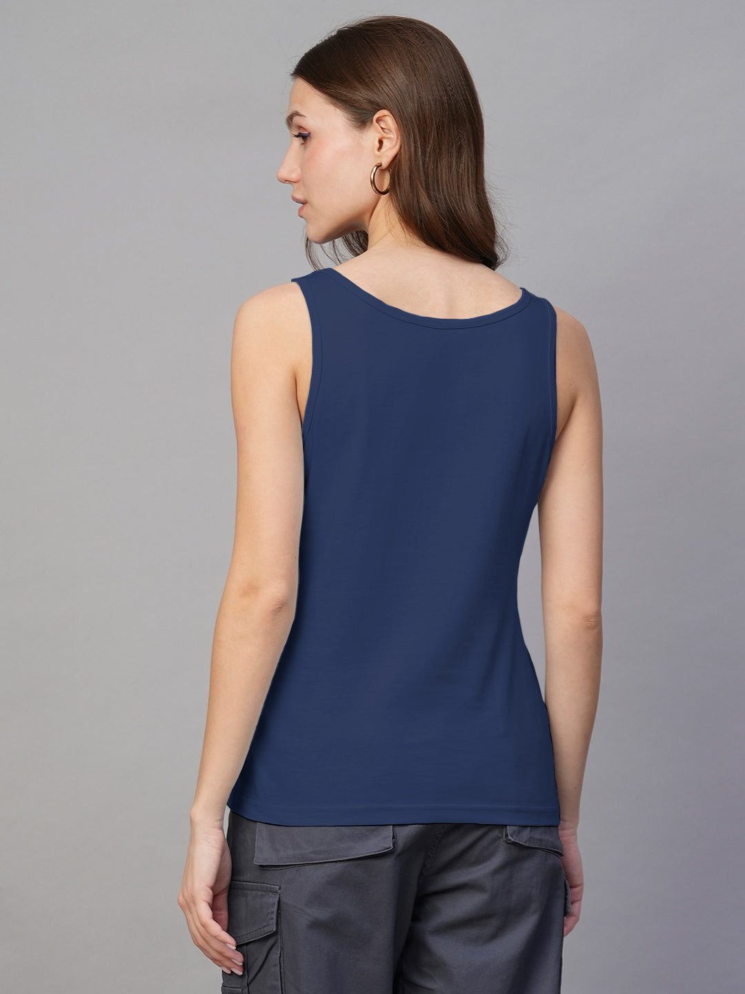 Solid Women Tank Top - Classic Navy