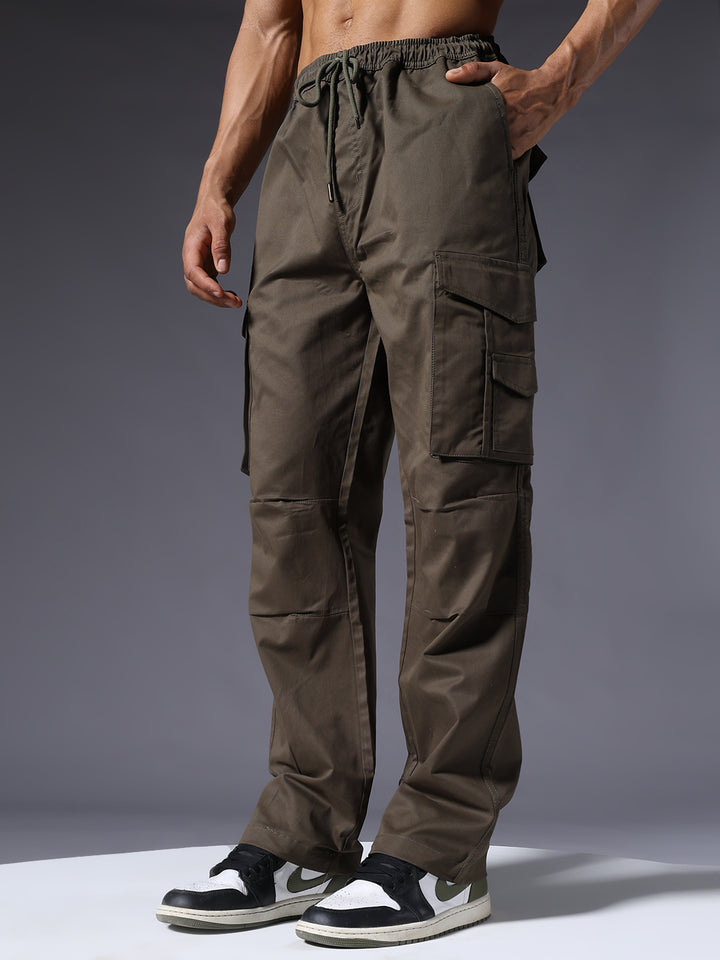 Men Utility Cargo - Olive Green