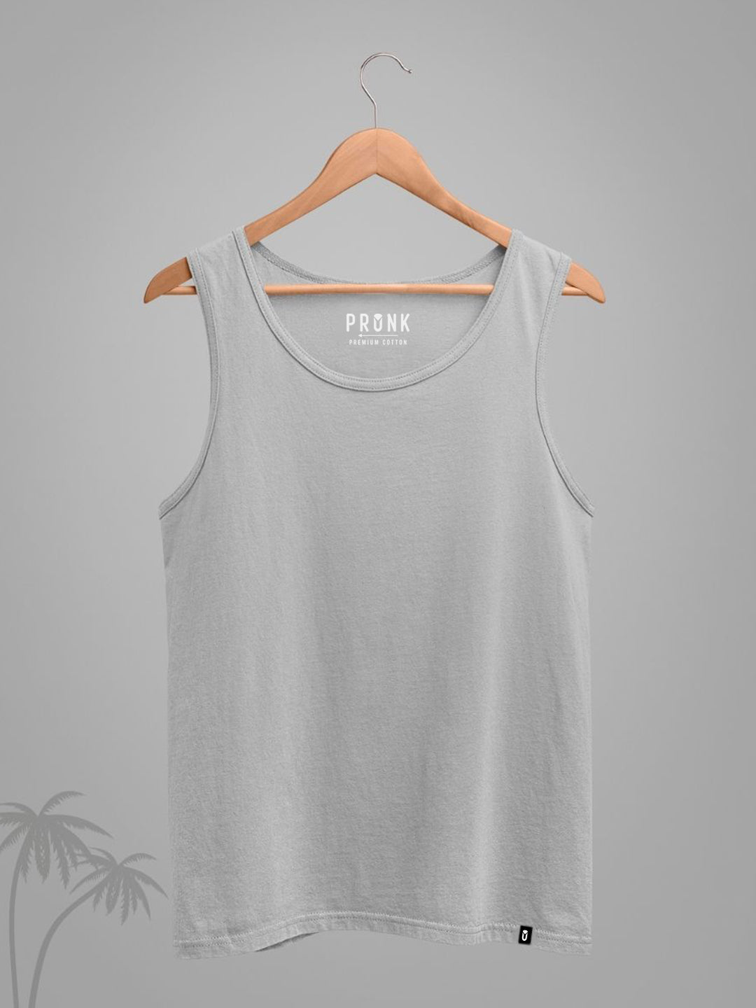 Solid Men Vest - Ash Grey