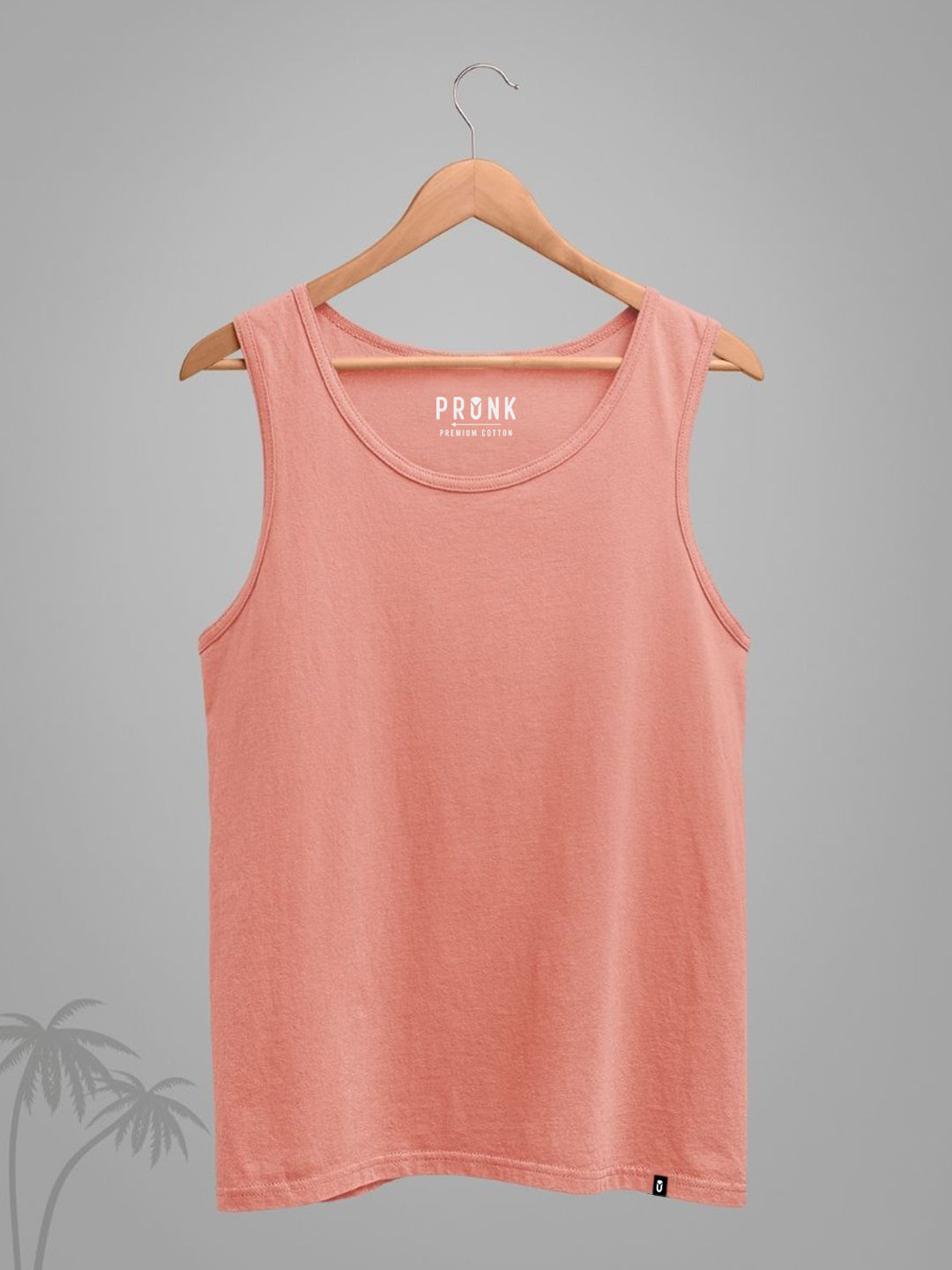 Solid Men Vest - Salmon Pink