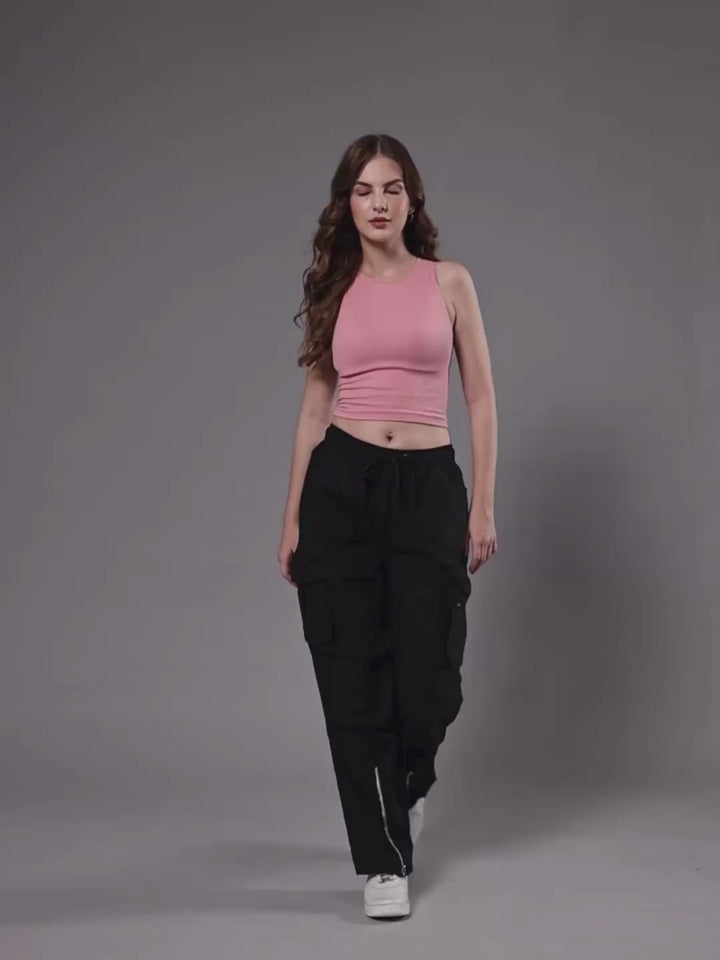 Women Utility Cargo - Black