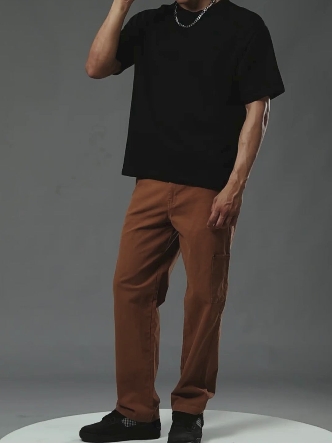 Men Carpenter Pants - Brown