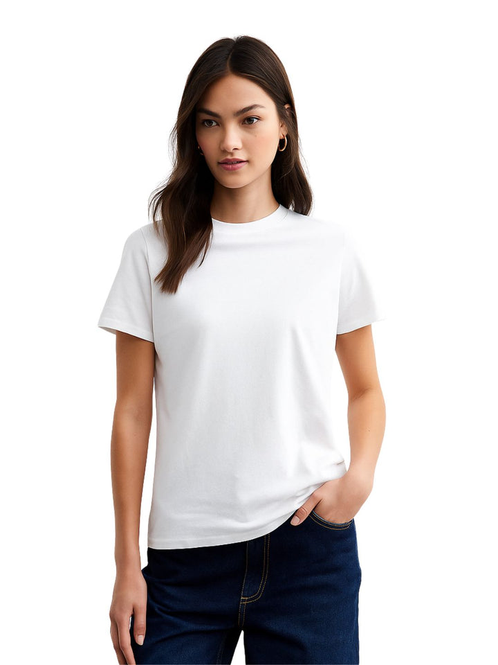 Solid Half Sleeve T-Shirt Women Combo - Pack of 4