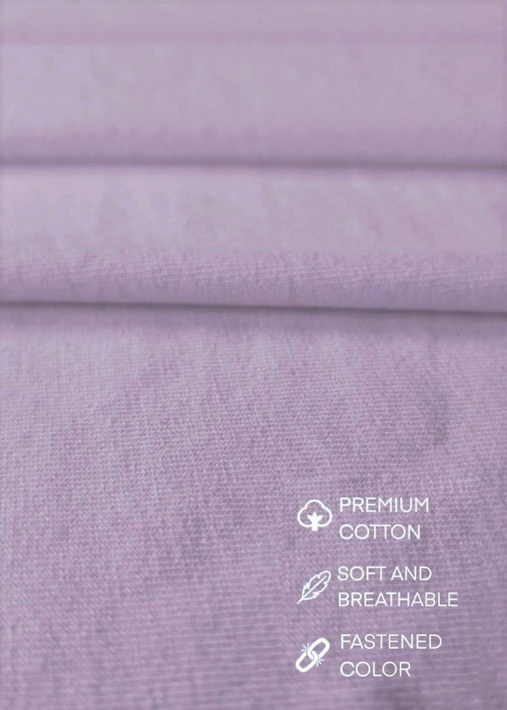 Solid Women Half Sleeve Crop Top - Lilac