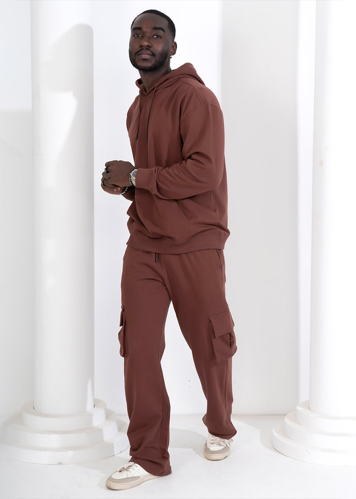 Men Premium Terry Co-ord Set - Cocoa