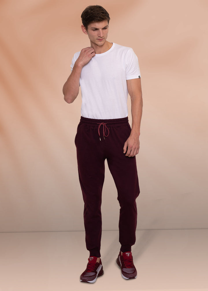 French Terry Jogger For Men : Wine