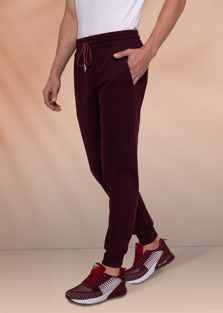 French Terry Jogger For Men : Wine
