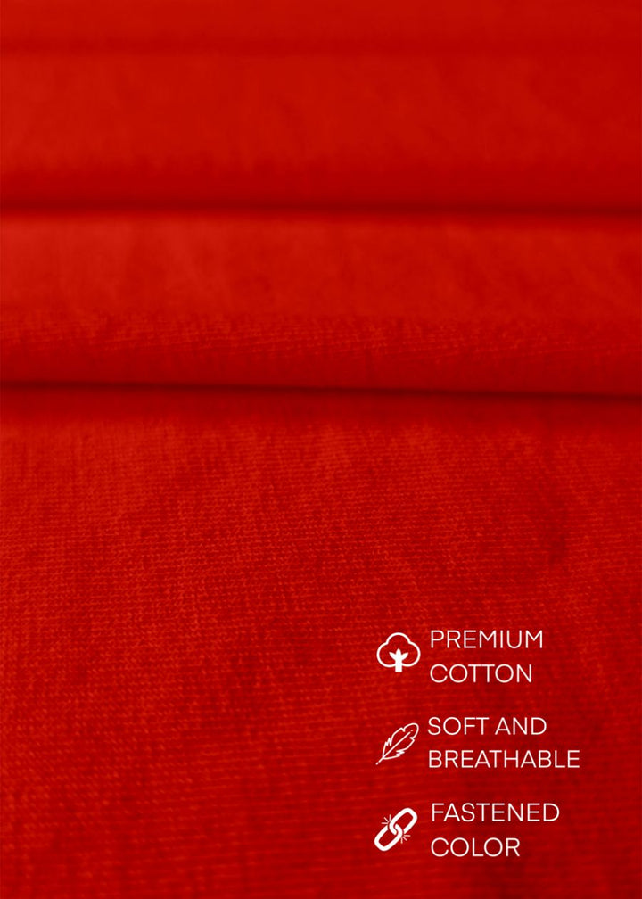 Women Solid Half Sleeve T-Shirt - Candy Red