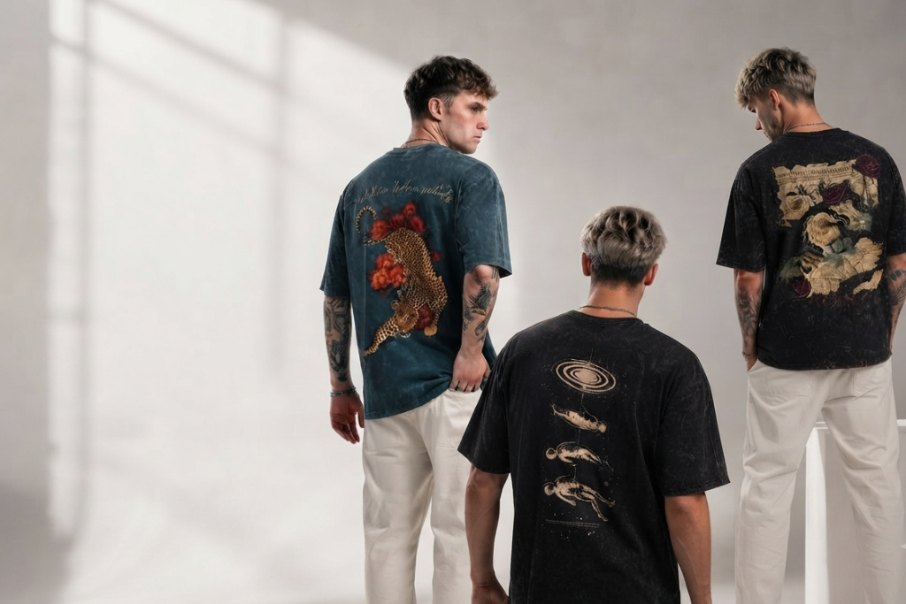 retro-wash oversized T-shirts