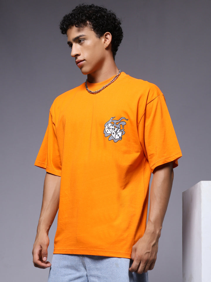 Dice Puff Printed Men Premium Oversized T-shirt