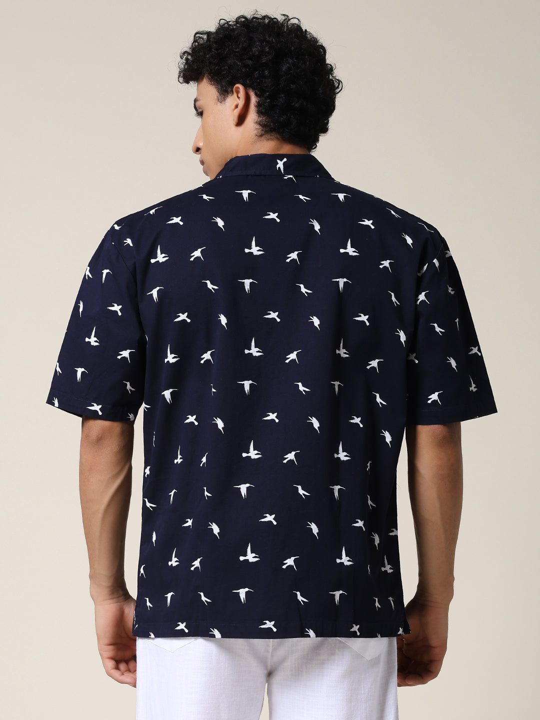 Mens Half Sleeve Casual Shirt  – Navy