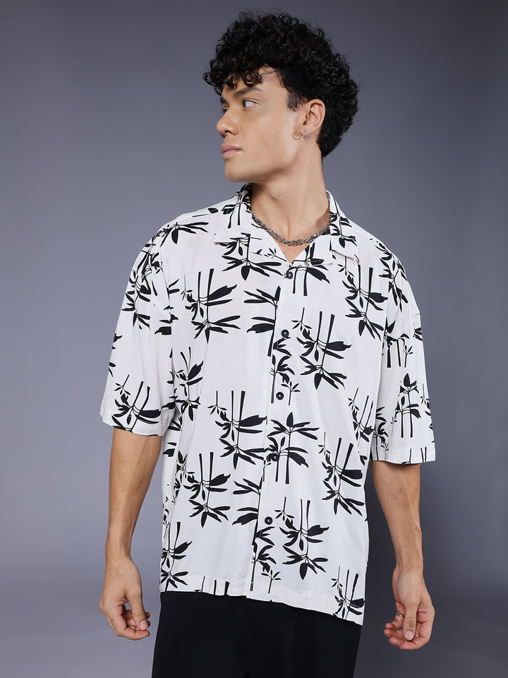 Mens Half Sleeve Casual Shirt  – White