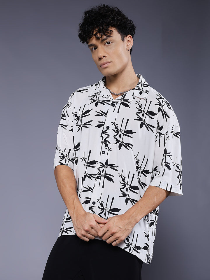 Mens Half Sleeve Casual Shirt  – White