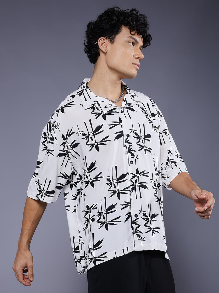 Mens Half Sleeve Casual Shirt  – White