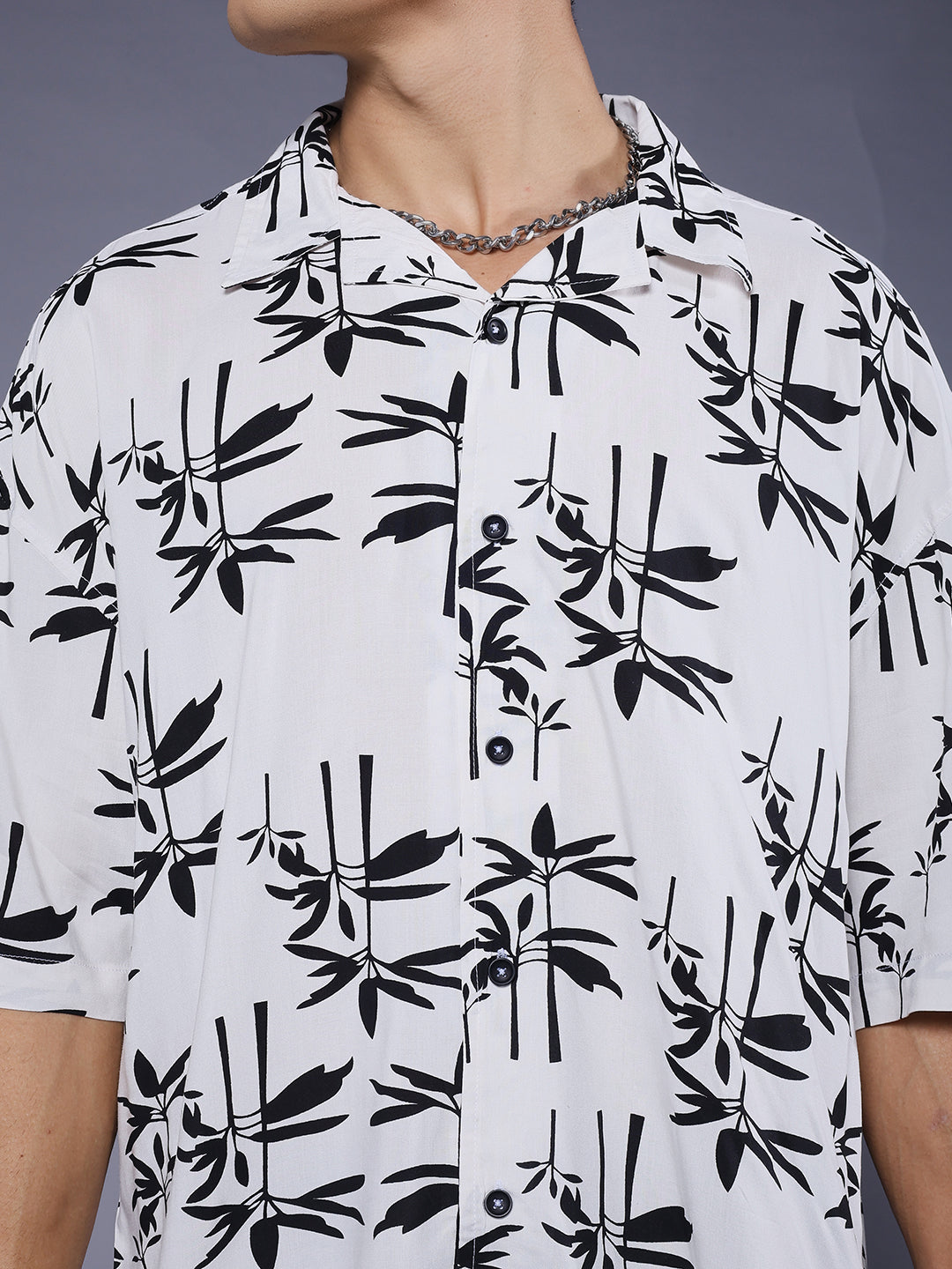 Mens Half Sleeve Casual Shirt  – White