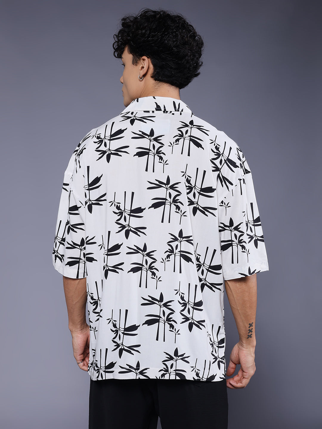 Mens Half Sleeve Casual Shirt  – White