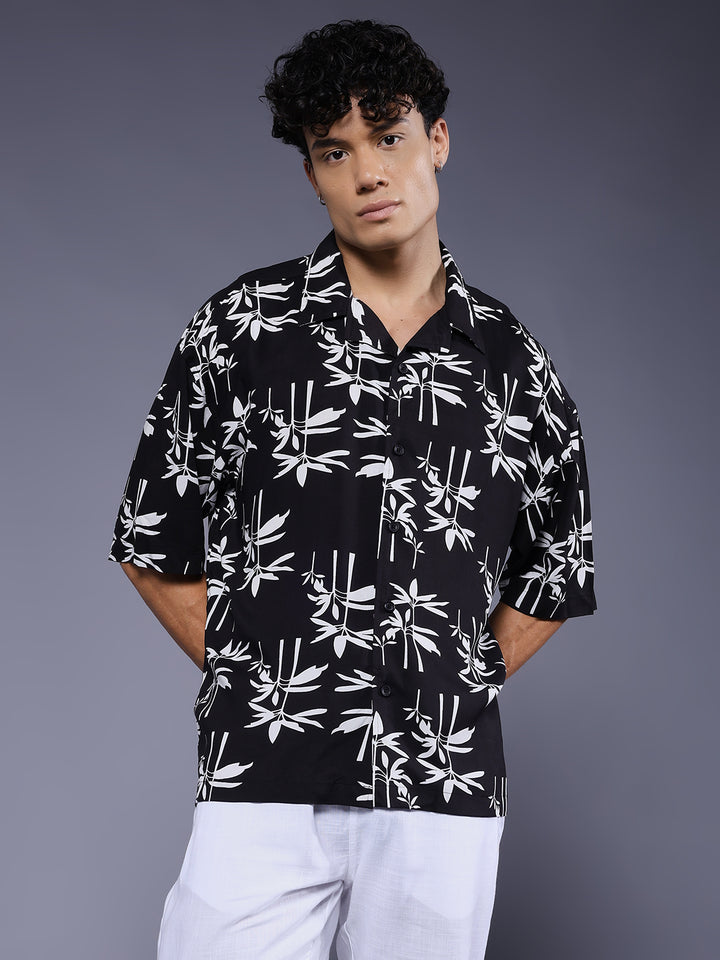 Mens Half Sleeve Casual Shirt  – Black