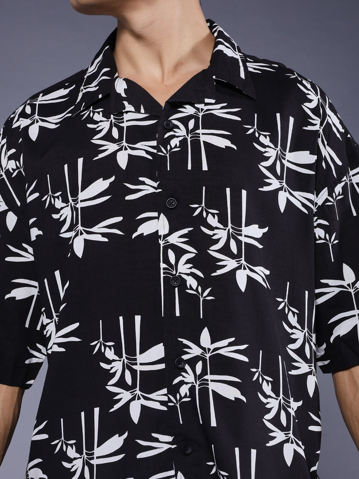 Mens Half Sleeve Casual Shirt  – Black