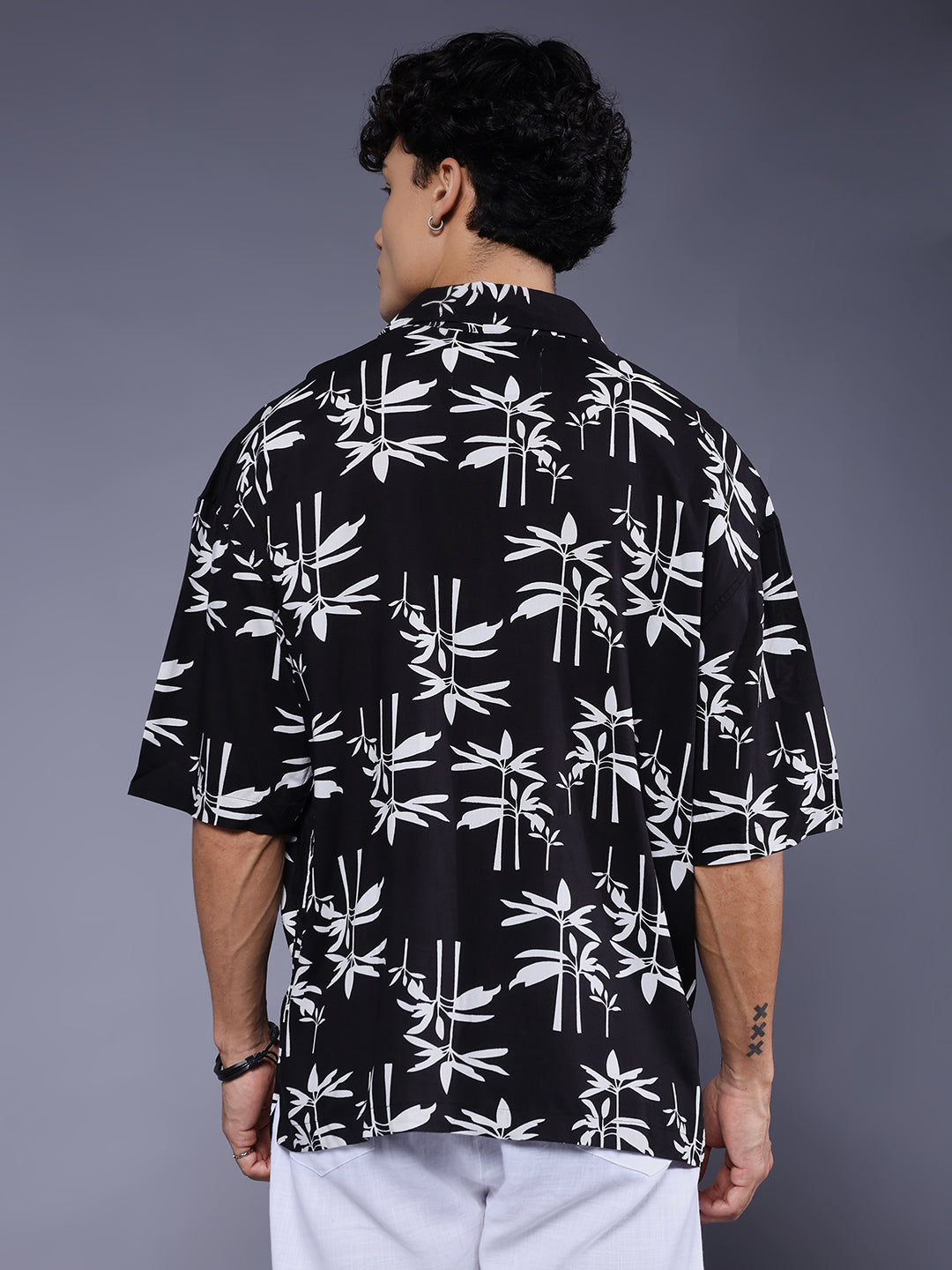 Mens Half Sleeve Casual Shirt  – Black