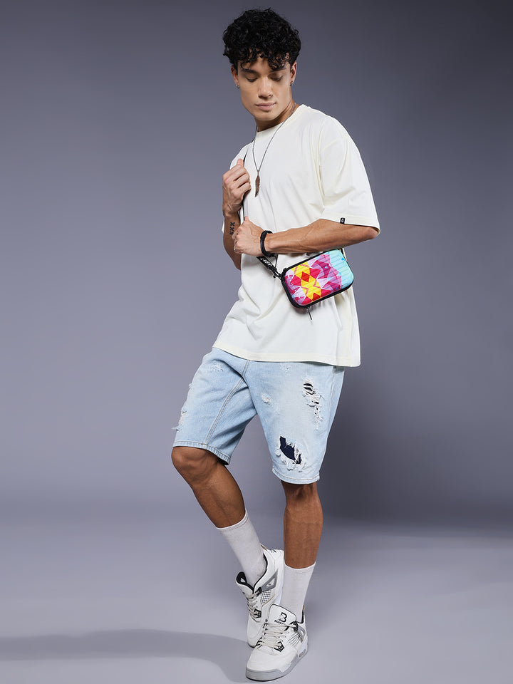 Solid Men Oversized T-Shirt - Off White