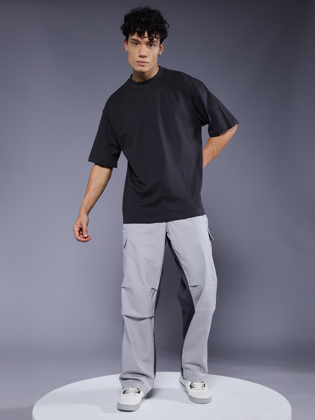 ColorBlock Parachute Pants For Men