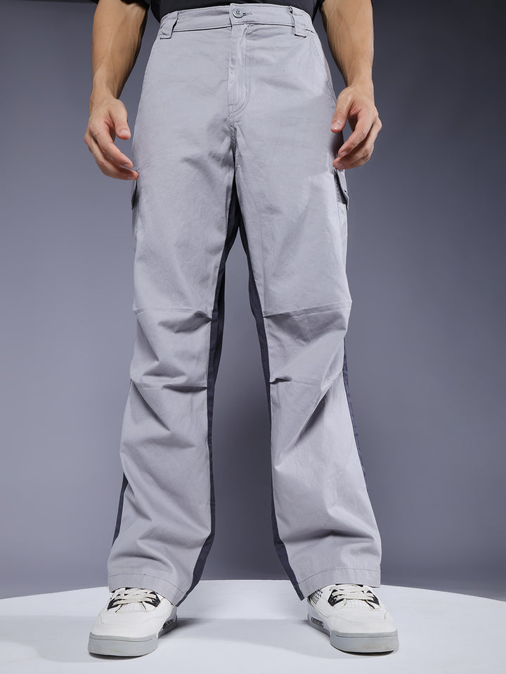 ColorBlock Parachute Pants For Men