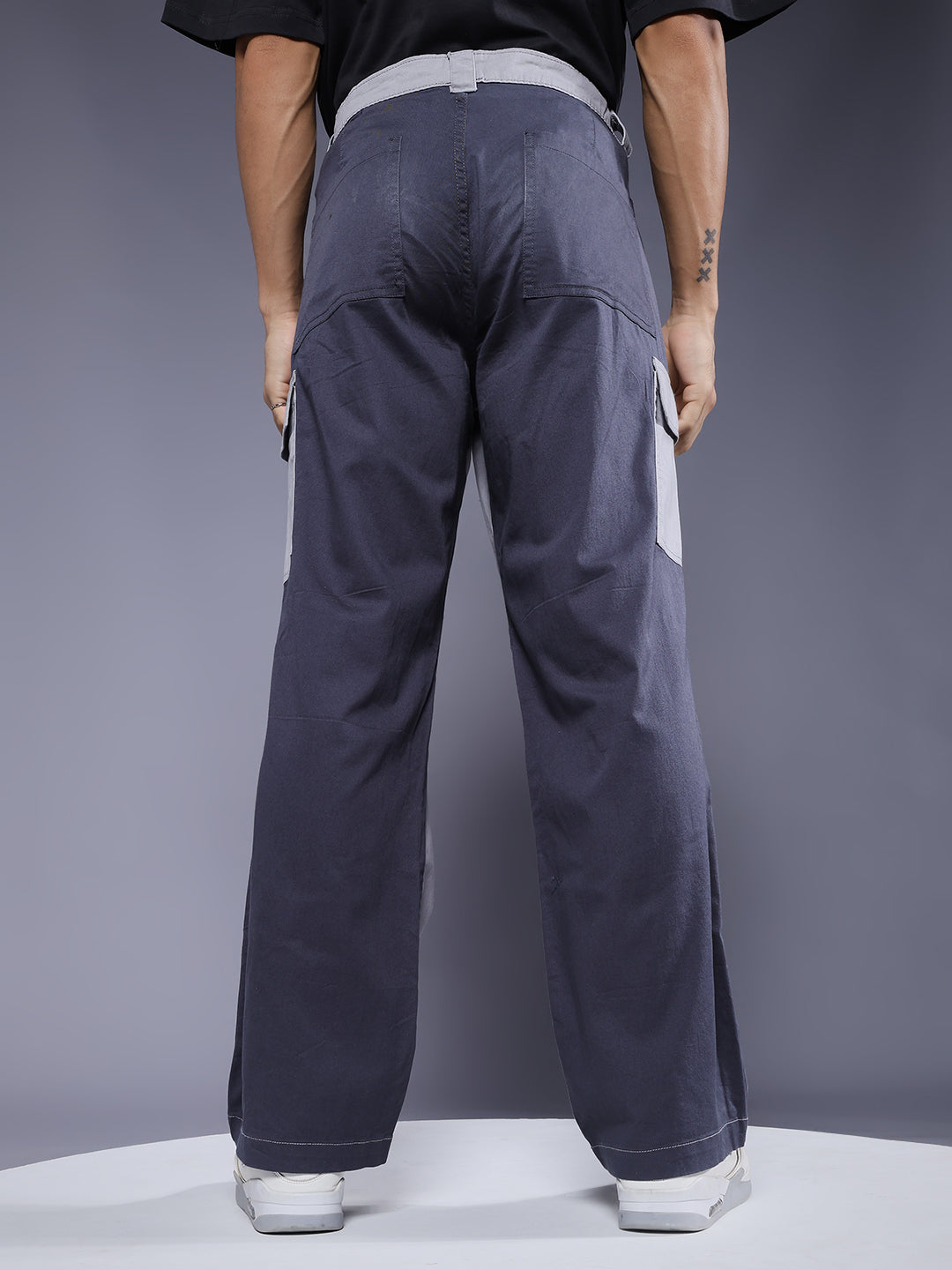 ColorBlock Parachute Pants For Men