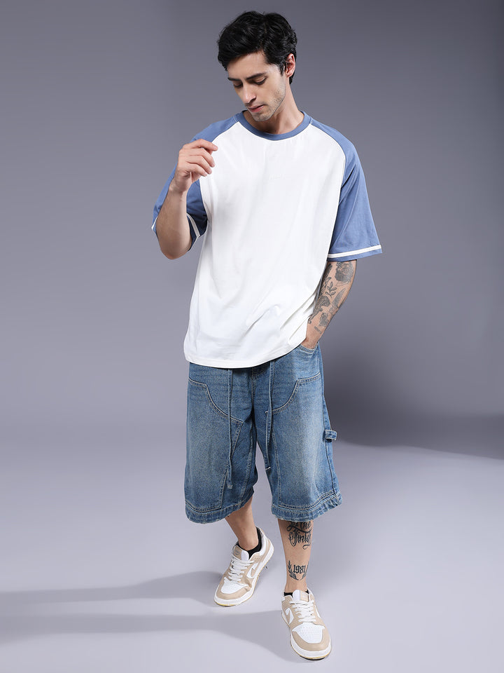 Men Oversized Colorblock T-Shirt