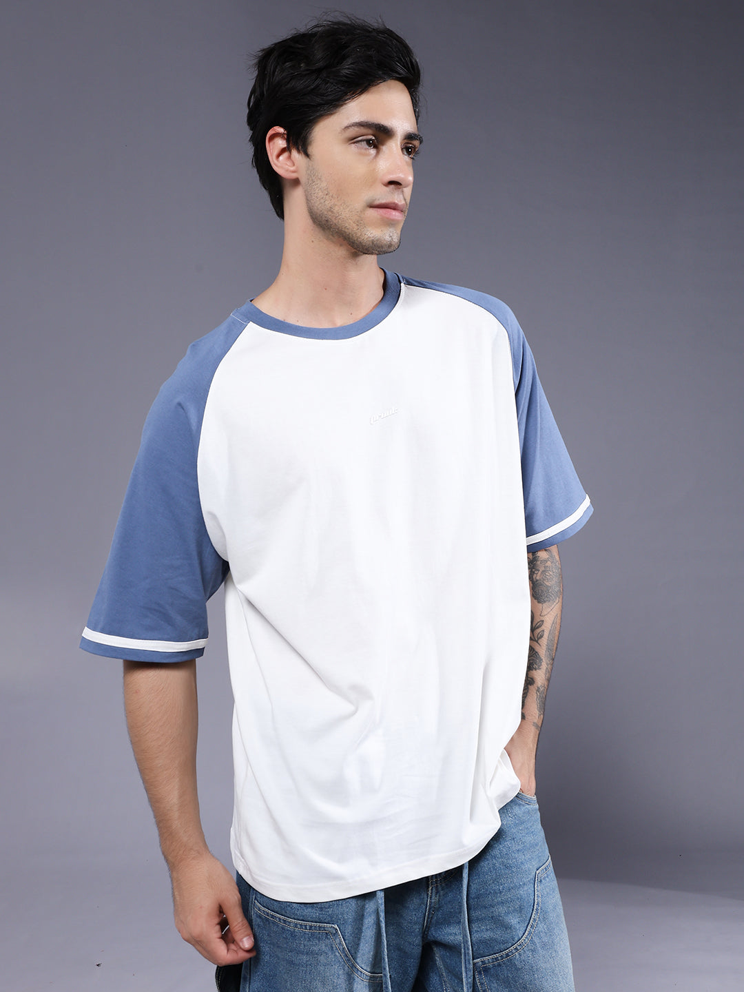 Men Oversized Colorblock T-Shirt