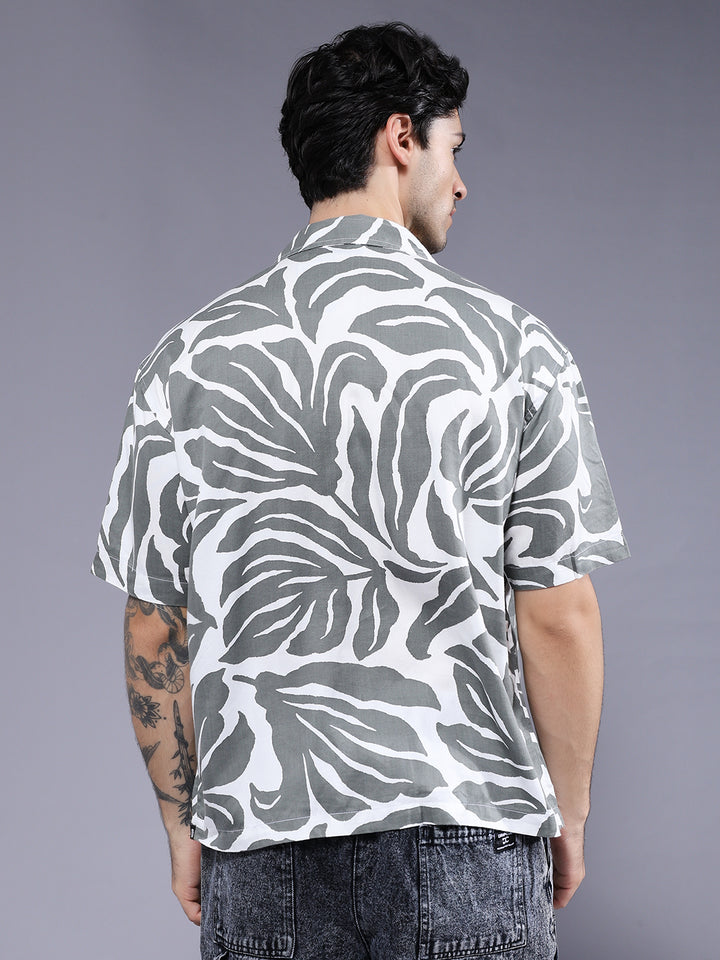 Mens Half Sleeve Casual Shirt  – White