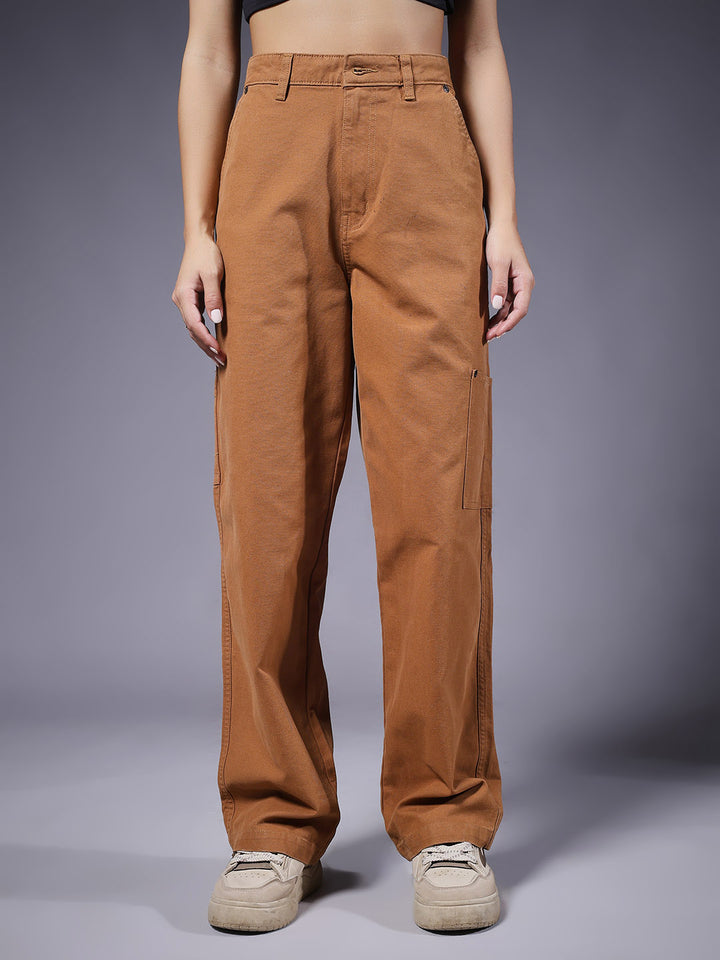 Women Carpenter Pants - Brown