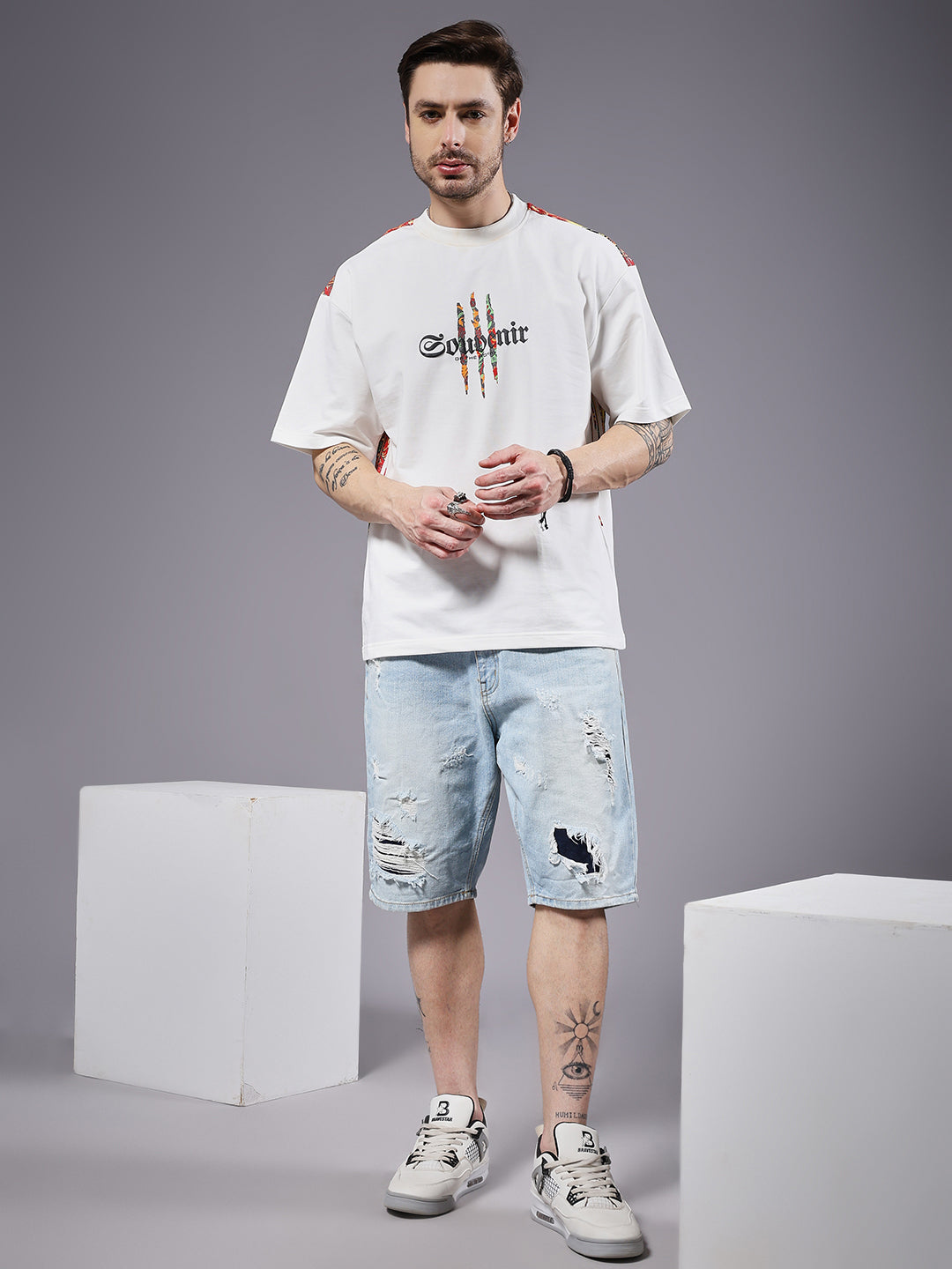 Souvenir Puff Printed Men Oversized Terry T-shirt