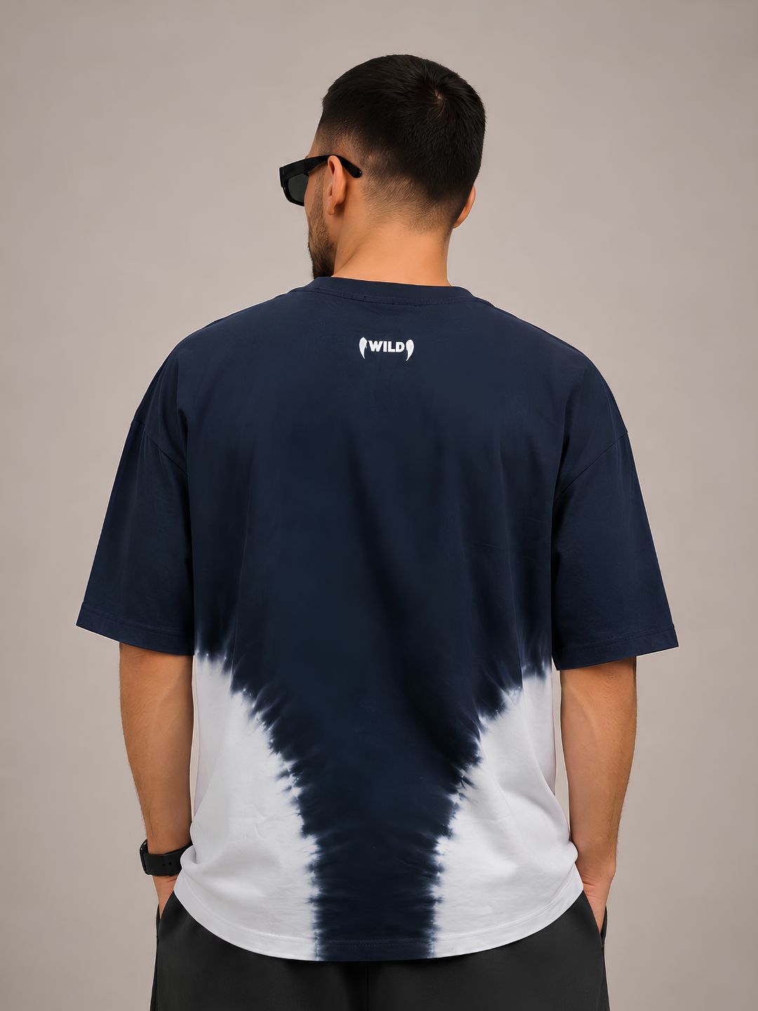 Men Retro Wash Puff Printed Oversized T-Shirt