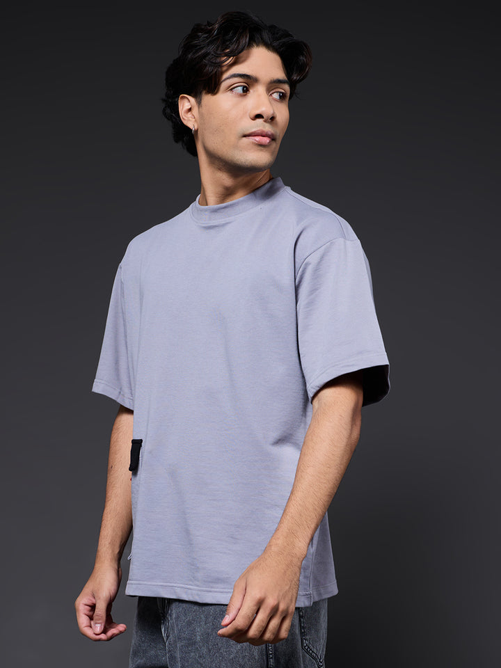 Cargo T-Shirt For Men - Ash Grey