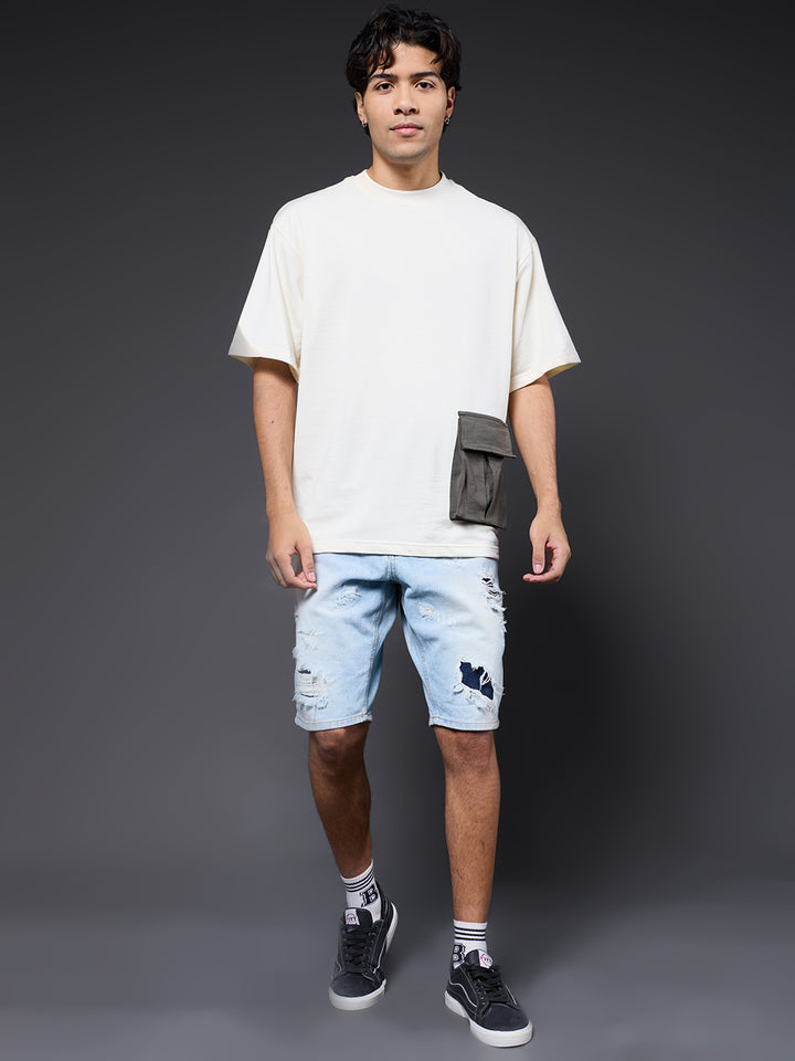 Cargo T-Shirt For Men - Off White