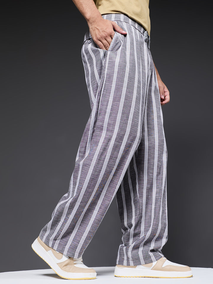 Men Striped lounge pants