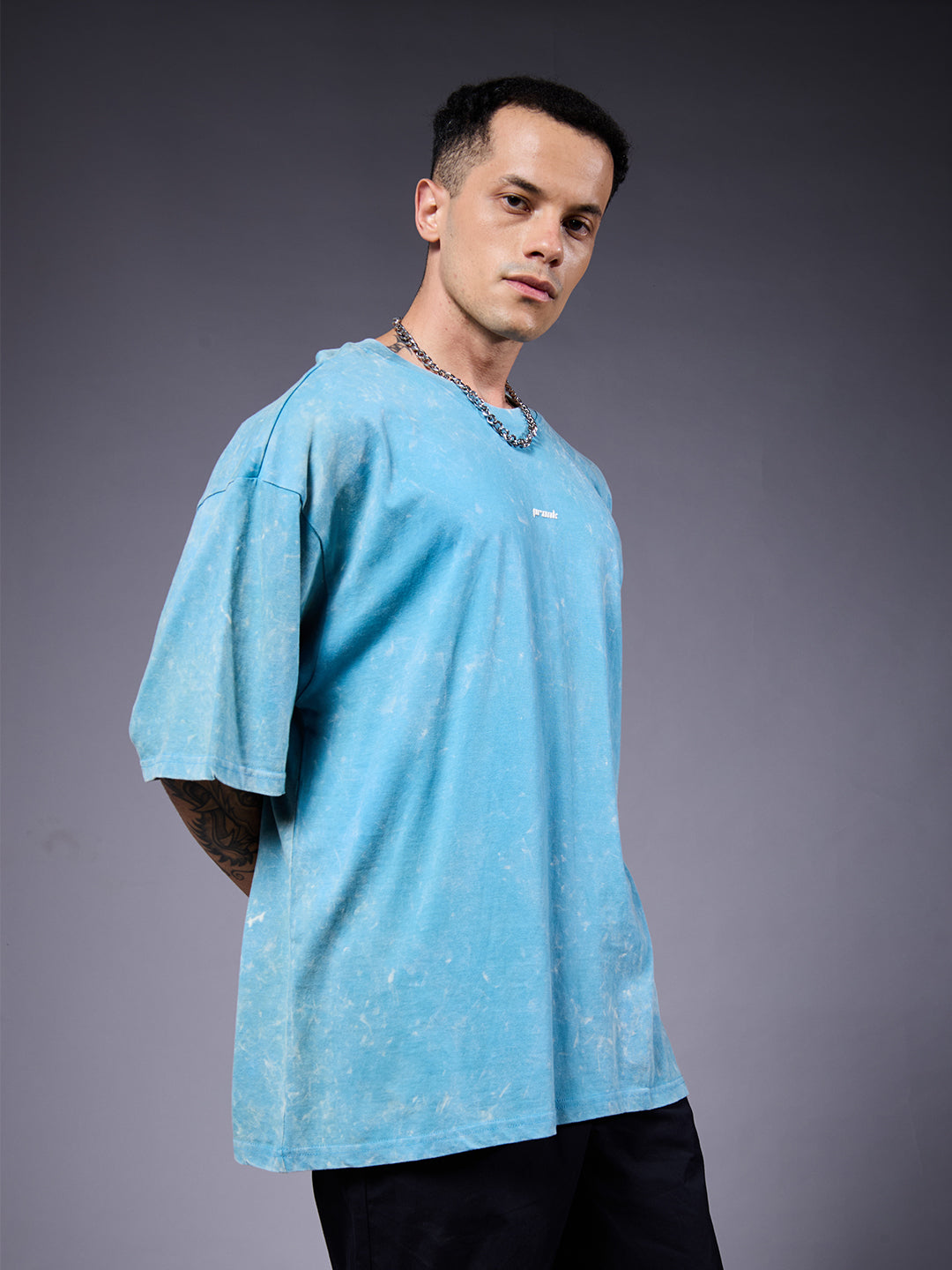 HARD ROCK Men Retro Wash Printed Oversized T-Shirt