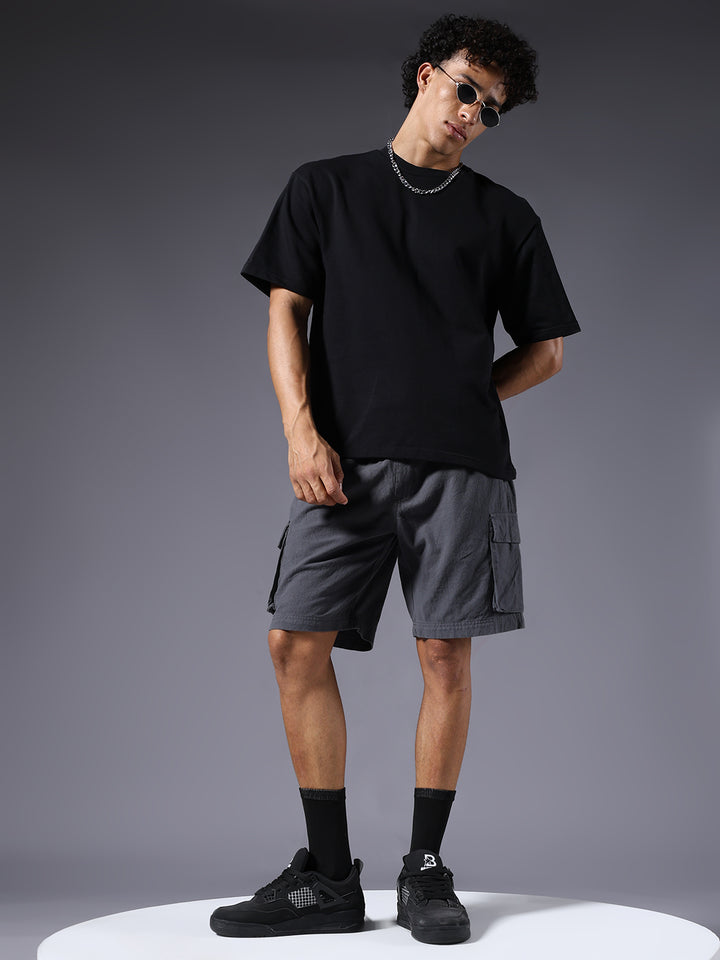 Men Utility Shorts - Dark Grey