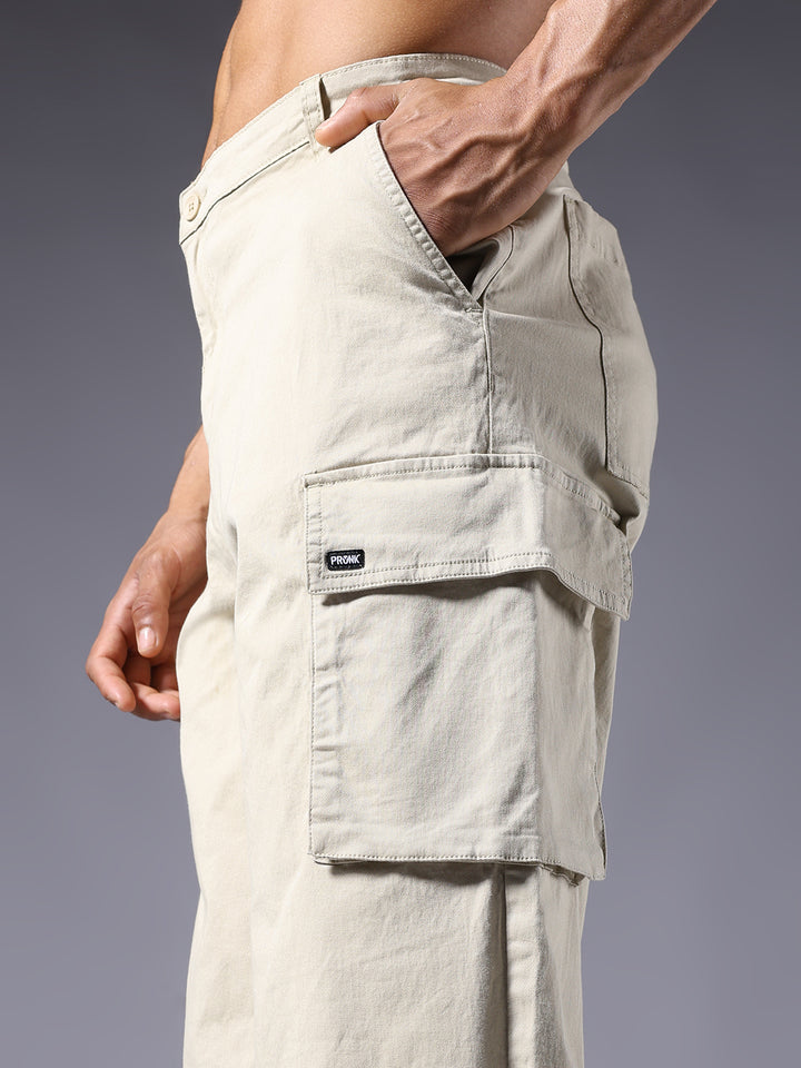 Men Utility Cargos - Off White