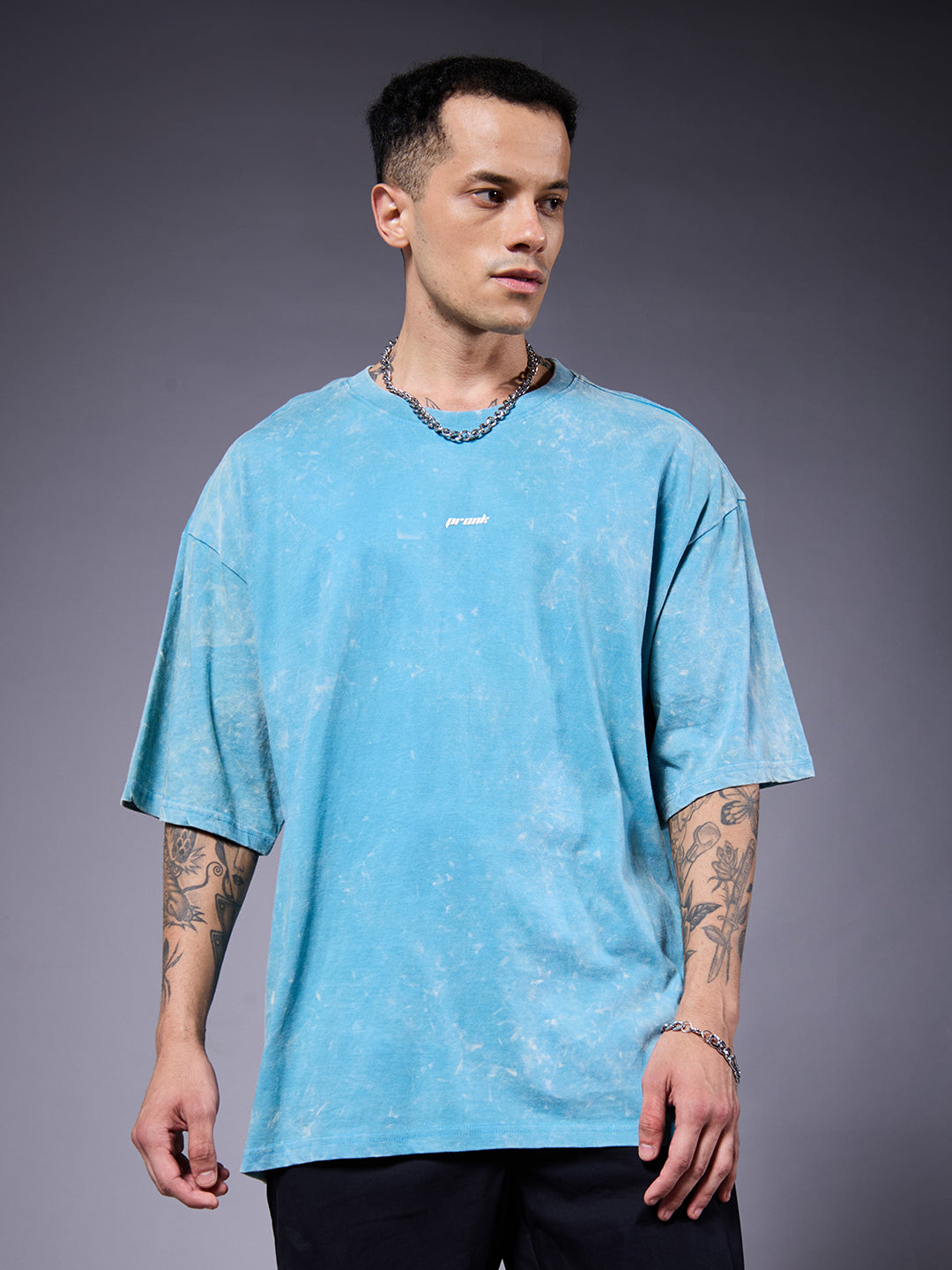 HARD ROCK Men Retro Wash Printed Oversized T-Shirt
