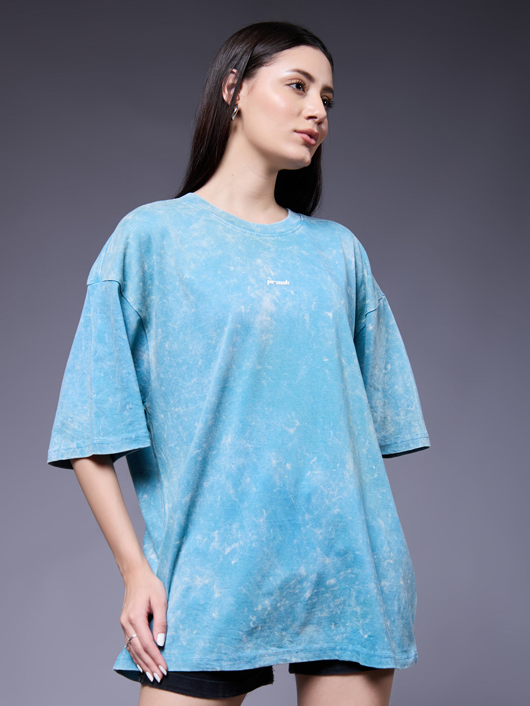 HARD ROCK Women Retro Wash Printed Oversized T-Shirt