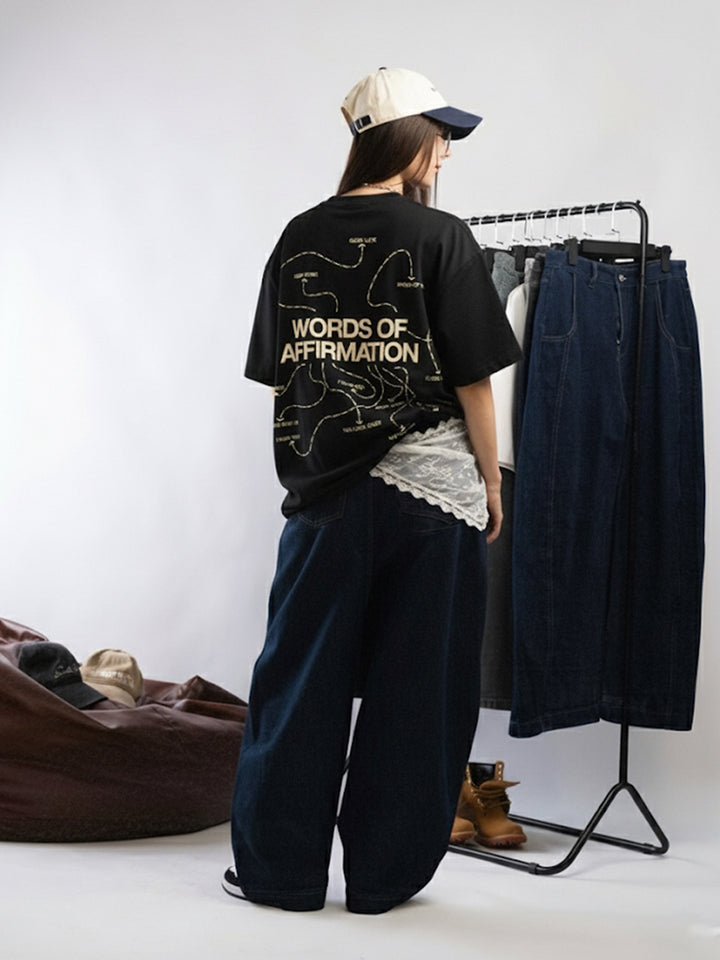 WORDS OF AFFIRMATION Women Premium Oversized Terry T-shirt