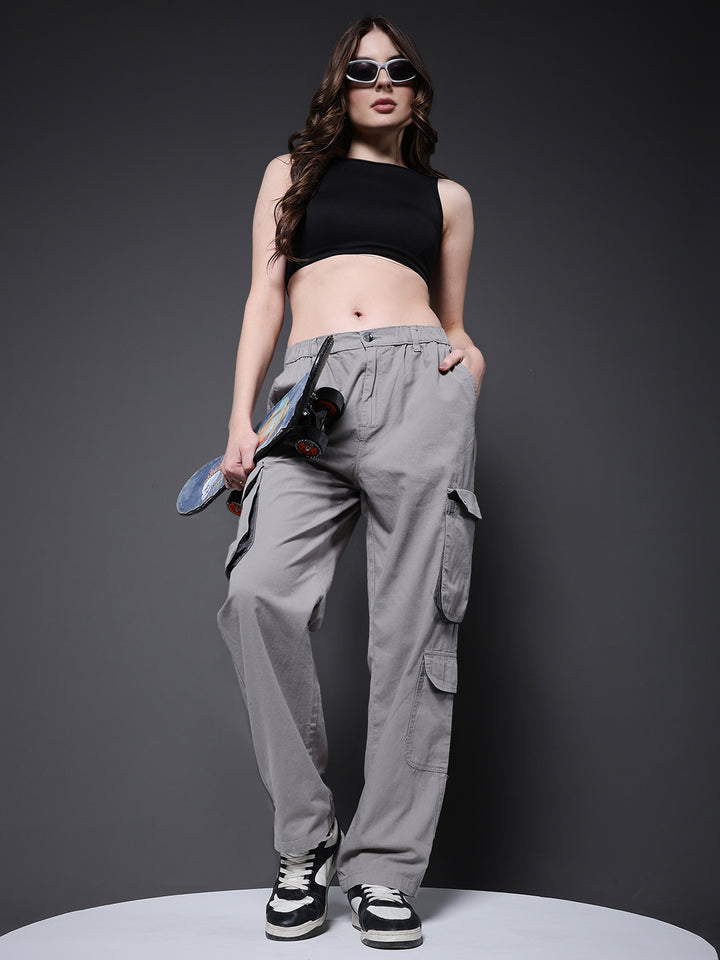 Women Utility Cargo - Ash Grey