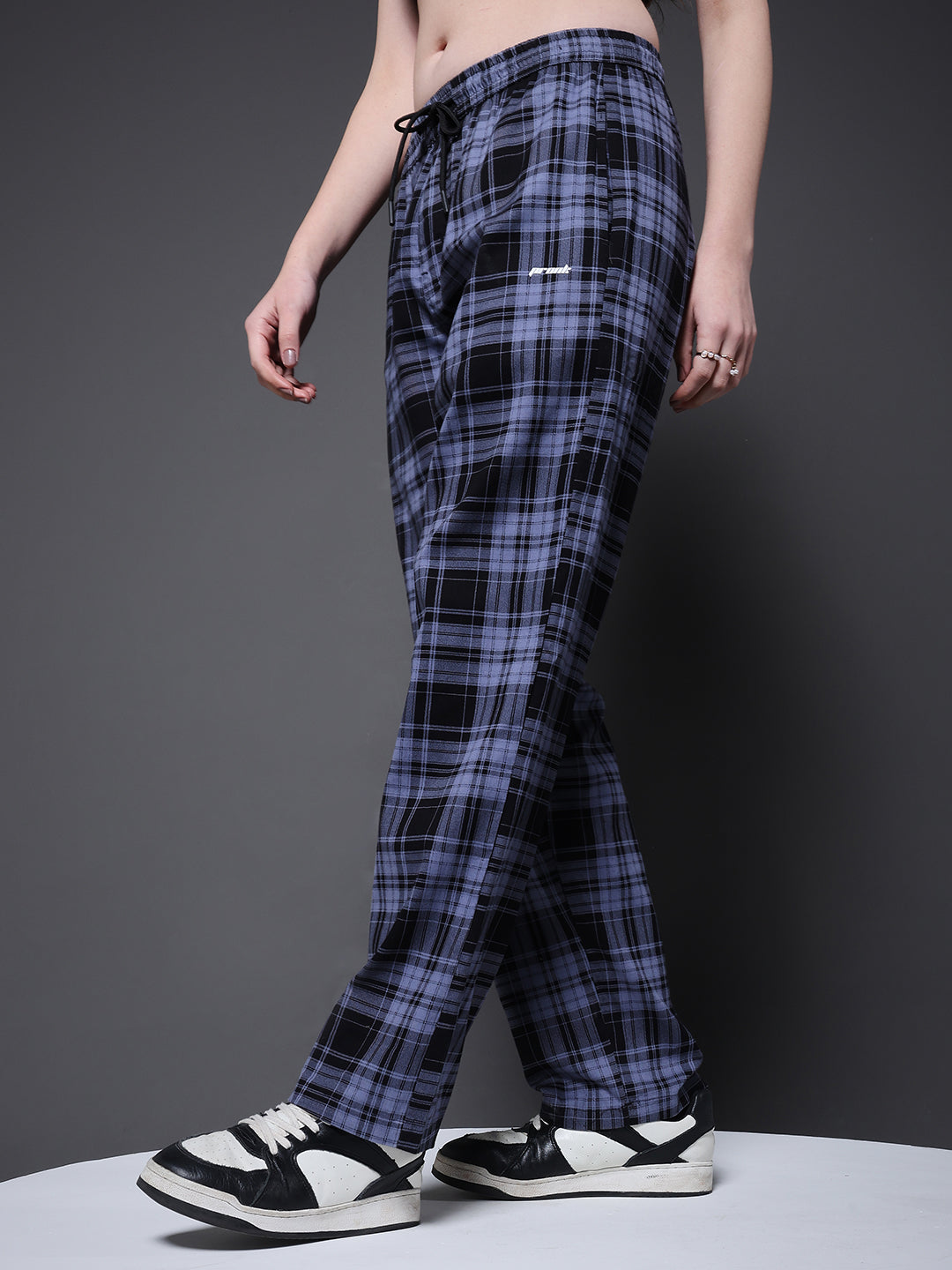 Women chequered lounge pants