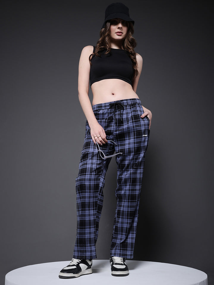 Women chequered lounge pants
