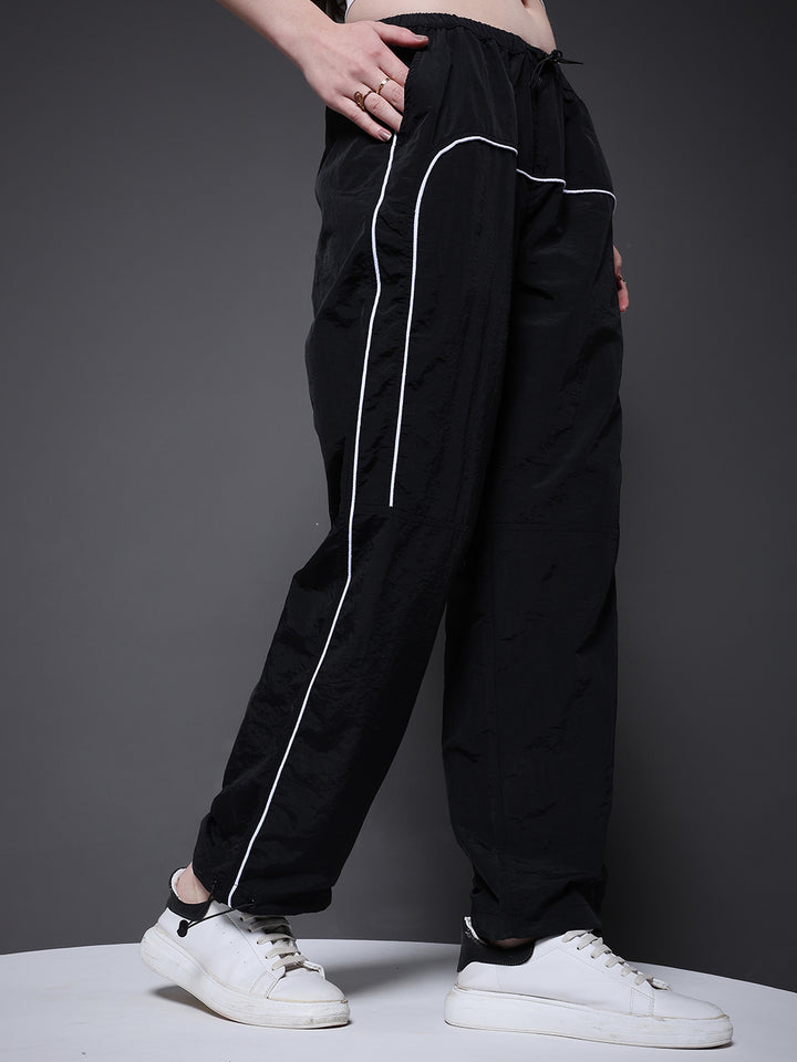Striped Parachute Pants For Women