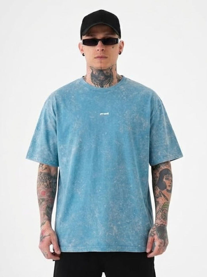 HUSTLER Men Retro Wash Oversized T-Shirt