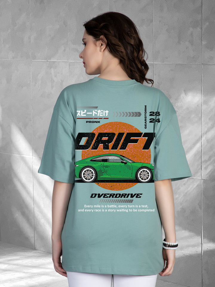 Drift Women Graphic Oversized Printed T-Shirt