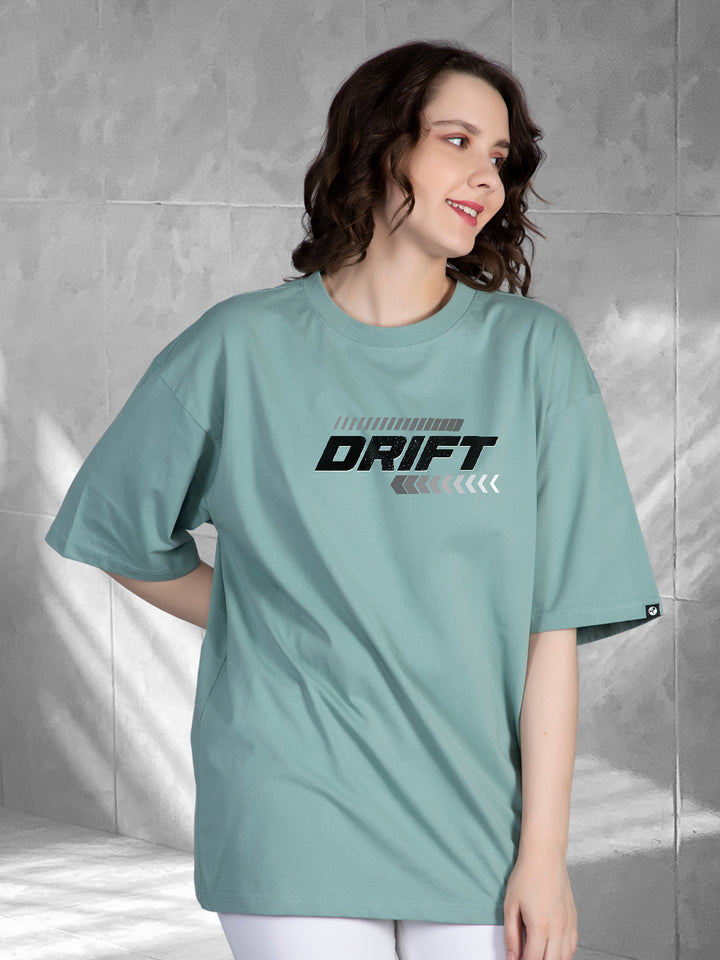 Drift Women Graphic Oversized Printed T-Shirt
