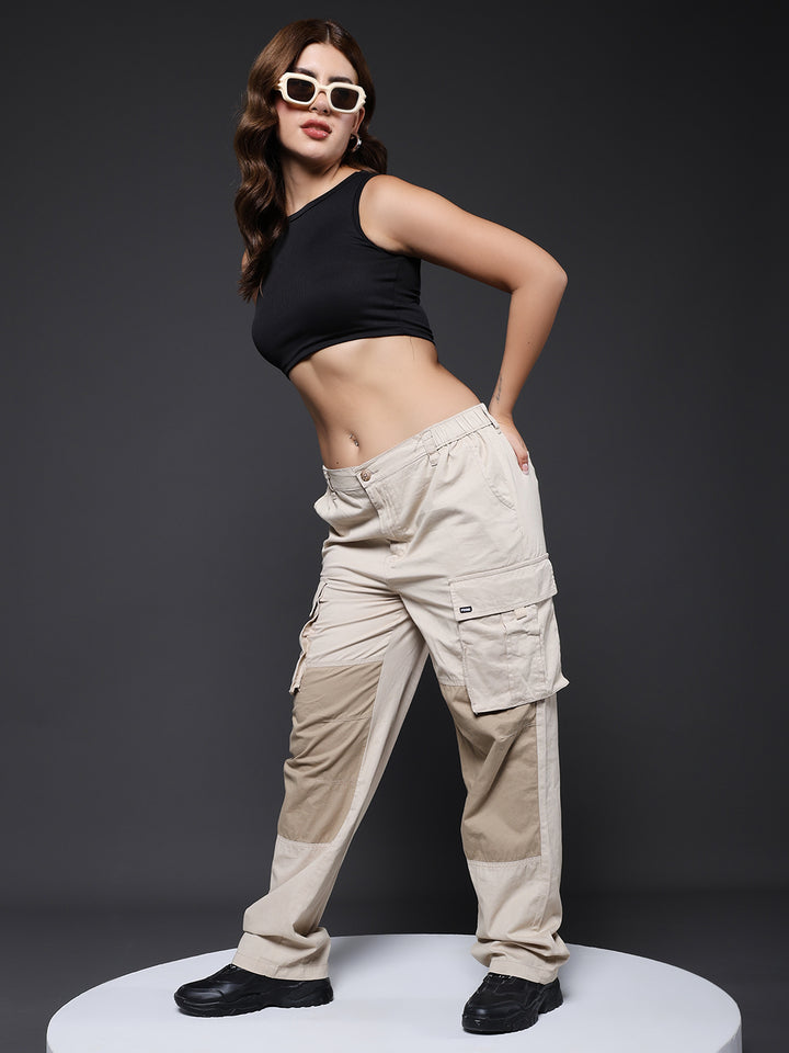 Women Utility Cargo - Beige